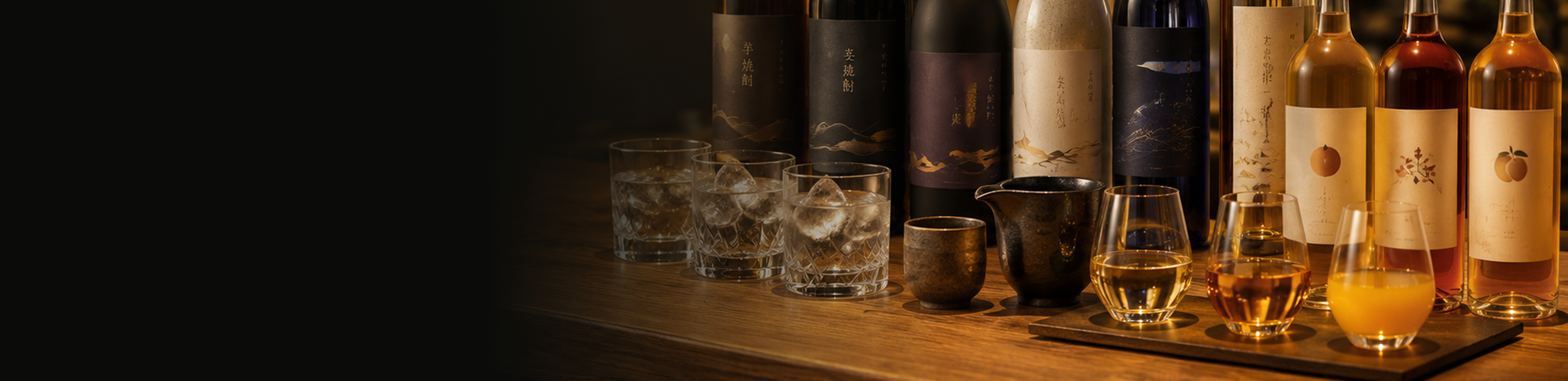 焼酎と梅酒のボトル
